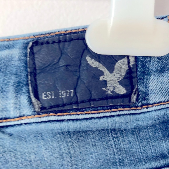 AE super stretch, distressed high-rise shorties - Picture 3 of 4